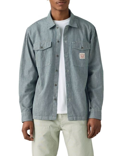 Levi's Blue Stripe Button-Up Work Shirt for men