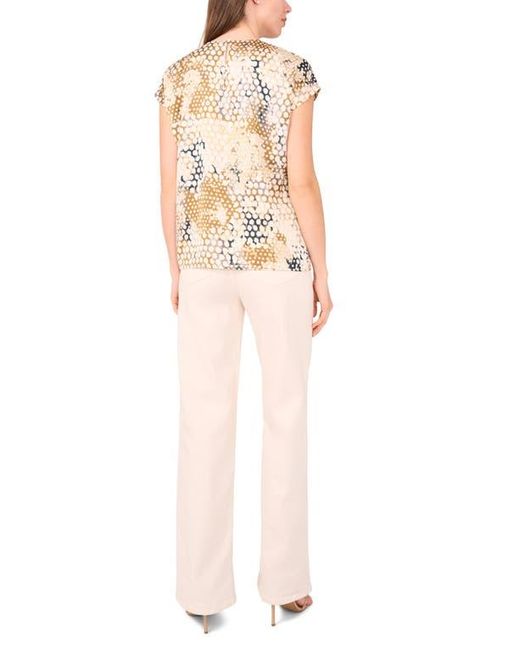 Halogen® Multicolor Print Cap Sleeve Top