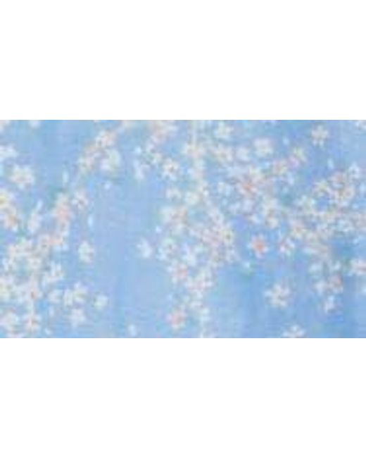 Papinelle Blue Cheri Blossom Cotton & Silk Short Pajamas