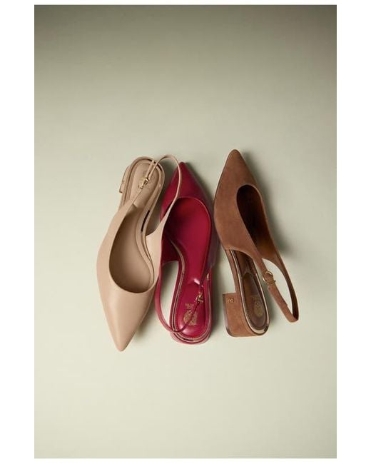 Vince Camuto Brown Valiey Slingback Flat