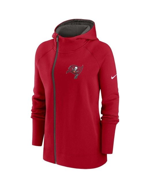 Nike Heather Charcoal Tampa Bay Buccaneers Gym Vintage Full-Zip Hoodie