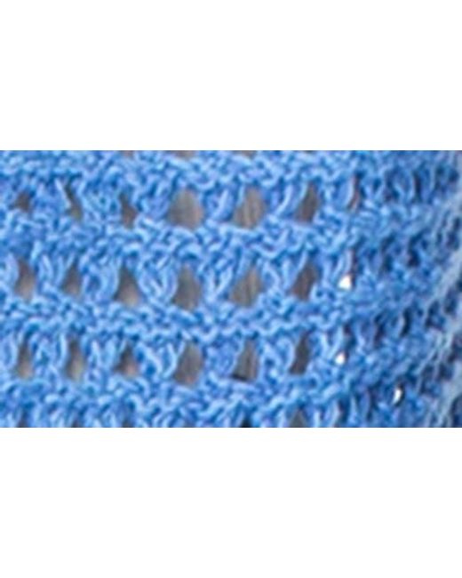 Roxy Blue Thea Open Stitch Cotton Hoodie Cardigan