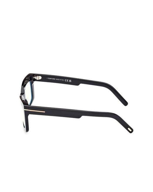Tom Ford Brown 55Mm Rectangular Light Blocking Glasses