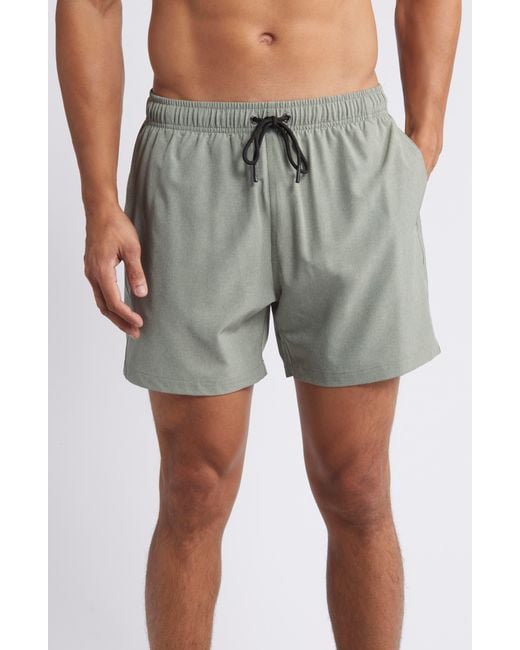 Boardies Green Stretch Repreve Recycled Polyester Swim Trunks for men