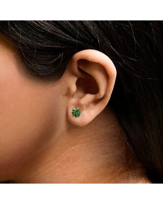 Haus of Brilliance Green 14K 1 1/2 Cttw Lab Grown Diamond Classic Solitaire Stud Earrings