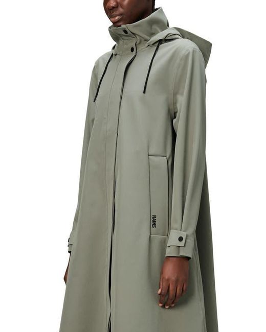 Rains Green Suva Vision Softshell A-Line Jacket