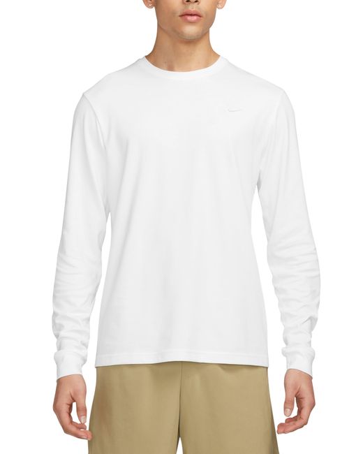 mens white dri fit long sleeve