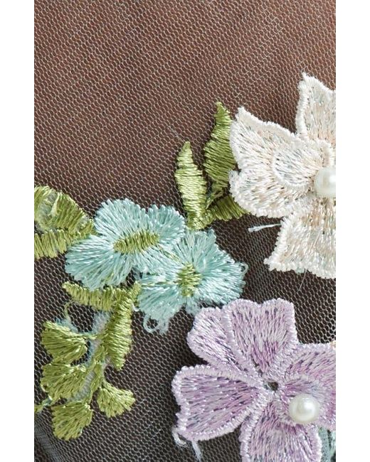 Kilo Brava Brown Floral Embroidered G-String
