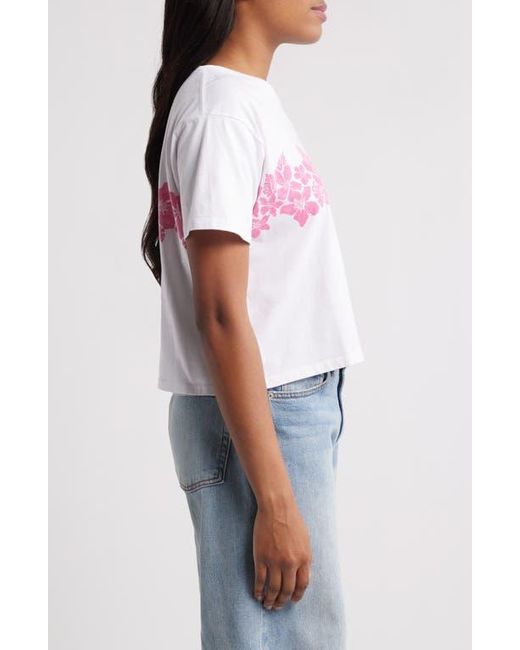 Rip Curl White Waikiki Crop Graphic T-Shirt
