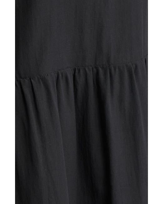 Treasure & Bond Black Tiered High Neck Shift Minidress