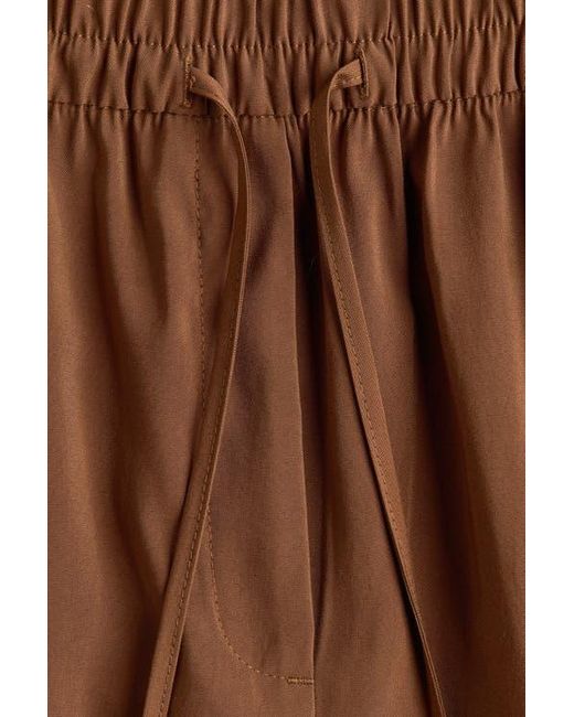H&M Brown Barrel Drawstring Trousers