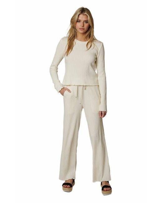 LEISURE LAB Natural Cotton Rib Long Sleeve