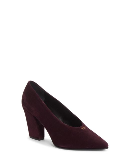Prada Purple Pointed Toe Pump