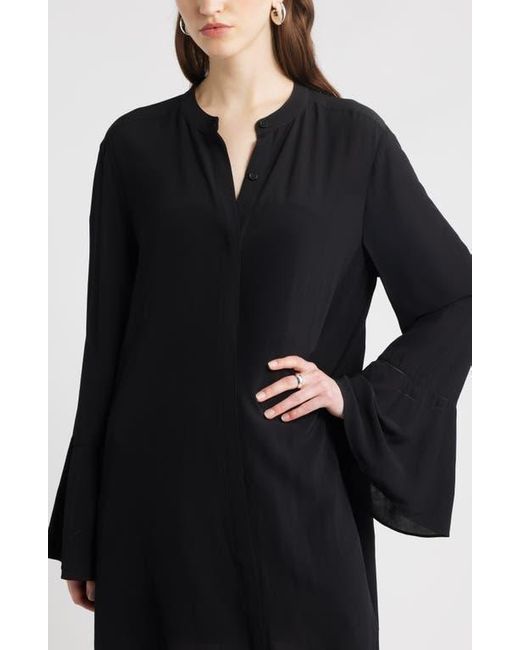 flowy midi dress with sleeves R.Vivimos Womens Casual Long Sleeve Midi Dress Deep V Neck Elastic Waist  A-Line Tiered Flowy Elegant Dresses (S, Black) at Amazon Women's Clothing  store