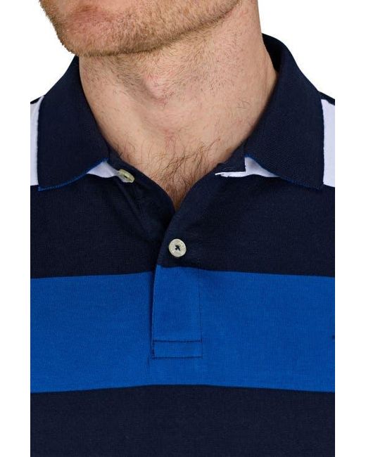 Raging Bull Blue Jersey Contrast Panel Polo for men