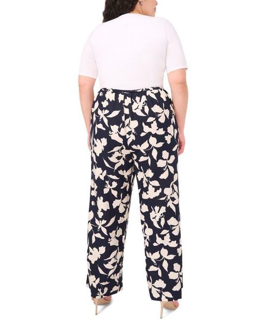 Halogen® Black Floral Wide Leg Pants
