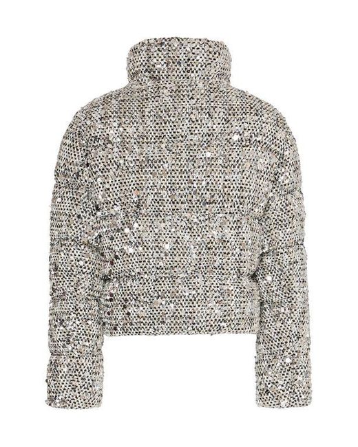 MILLY Gray Hayes Sequin Tweed Jacket