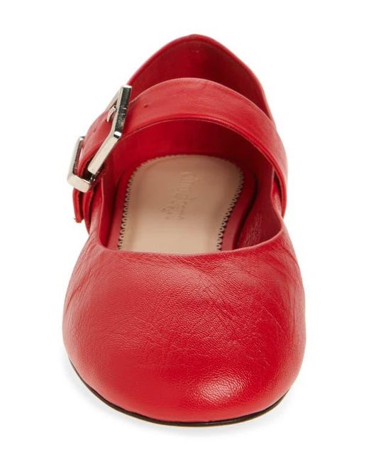 Cinq À Sept Red Sofia Mary Jane Flat