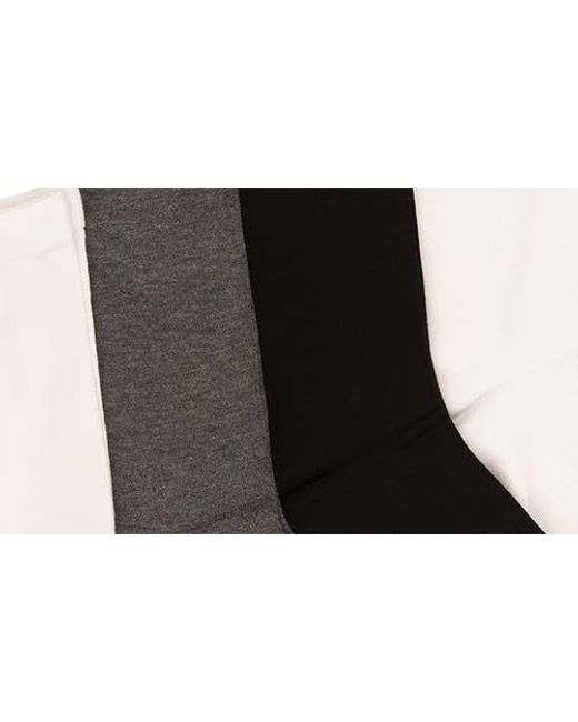 Felina Black Assorted 6-Pack Soft Crew Socks