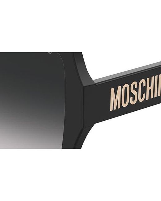 Moschino Black 56mm Gradient Square Sunglasses