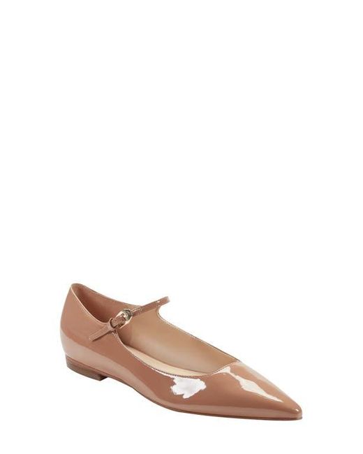 Marc Fisher Brown Trella Mary Jane Pointed Toe Flat