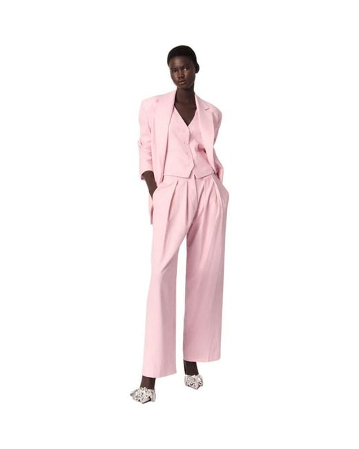Maje Pink Suit Vest
