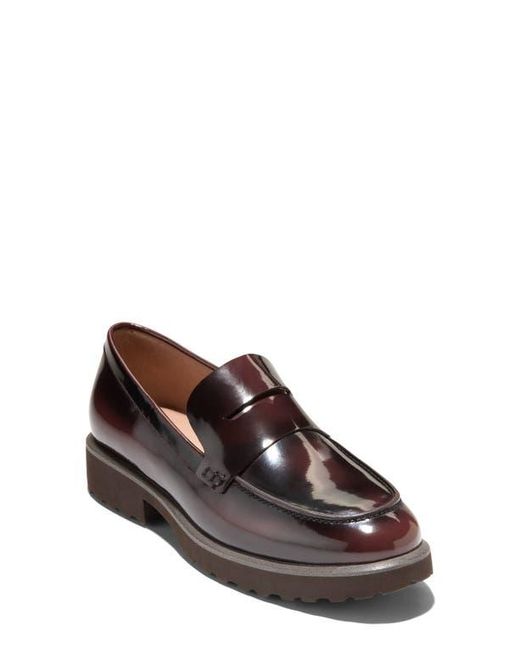 Cole Haan Brown Geneva Platform Penny Loafer