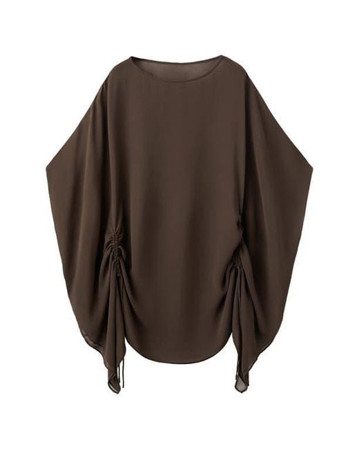 Mango Brown Ruched Caftan