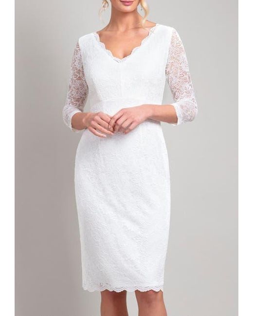 Alie Street London Gray Anya V-Neck Lace Wedding Dress
