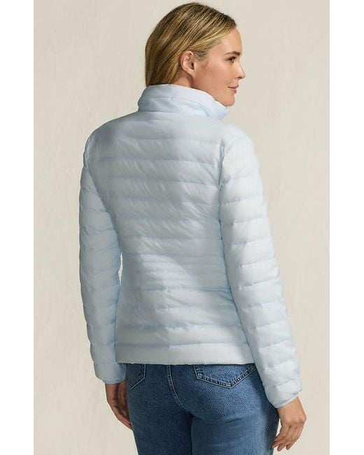 Lands' End Blue Wanderweight Ultralight Packable Down Jacket