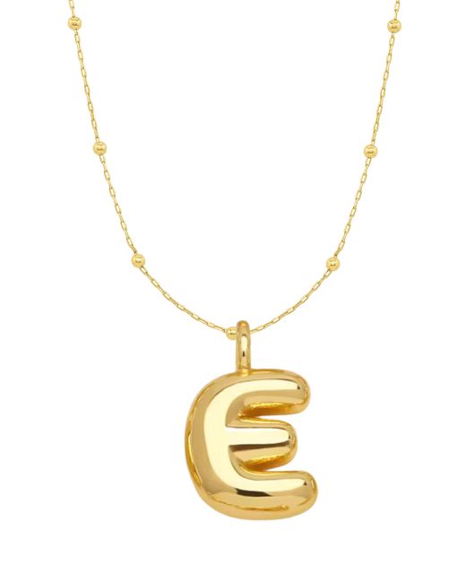 Emma Rae Metallic 14K Plated Bubble Initial Pendant Necklace