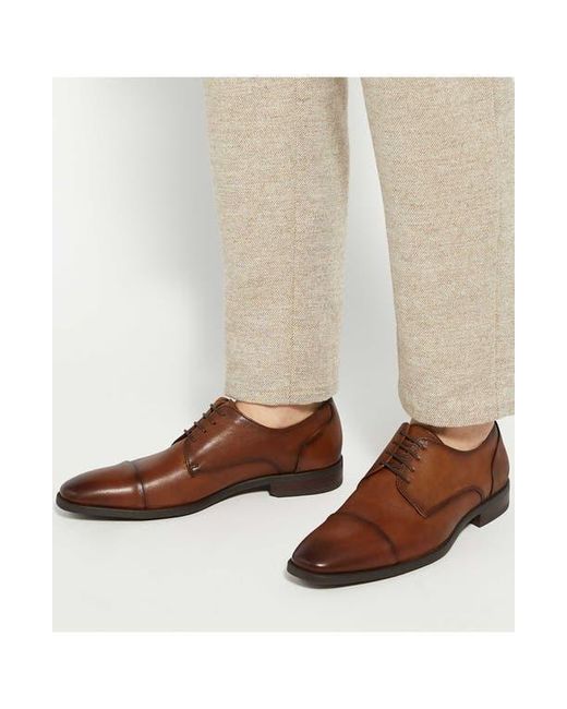 Dune Brown Suffix Flexi Plain Toe Oxford for men
