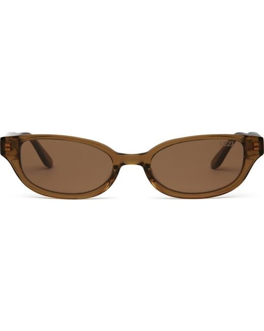 DEZI Brown Gia Rectangular Gradient Sunglasses
