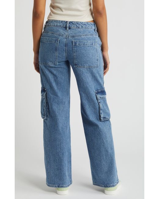 PacSun Blue baggy Cargo Wide Leg Jeans At Nordstrom
