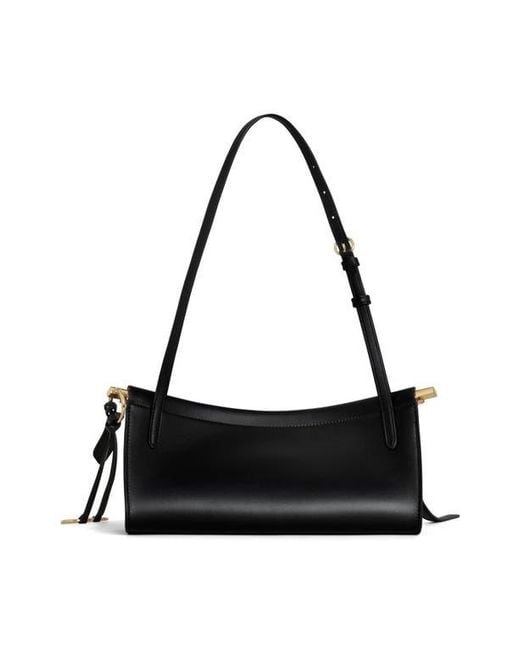 Alaïa Small Le Click East/West Leather Shoulder Bag in Black