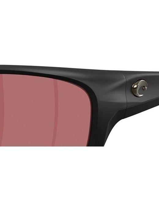 Costa Del Mar Brown Jose Pro 62Mm Polarized Rectangular Sunglasses for men