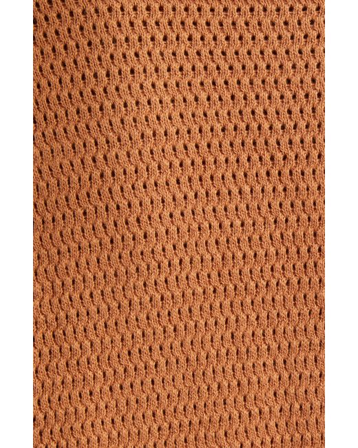 De Bonne Facture Orange Honeycomb Knit Cardigan for men