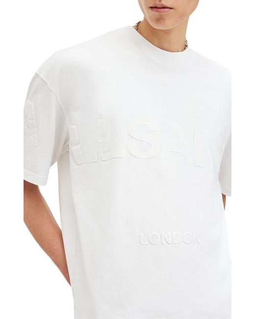 AllSaints White Biggy Logo Graphic T-Shirt for men