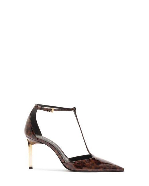 SCHUTZ SHOES White Allure Pointed Toe T-Strap Pump