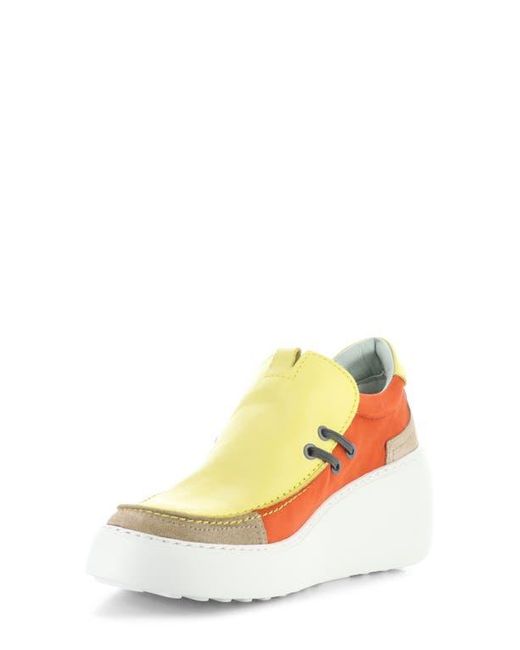 Fly London White Davy Platform Wedge Sneaker