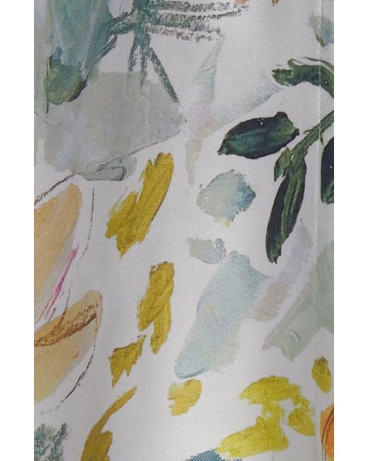 Ted Baker White Amasya Floral Long Sleeve Faux Wrap Minidress