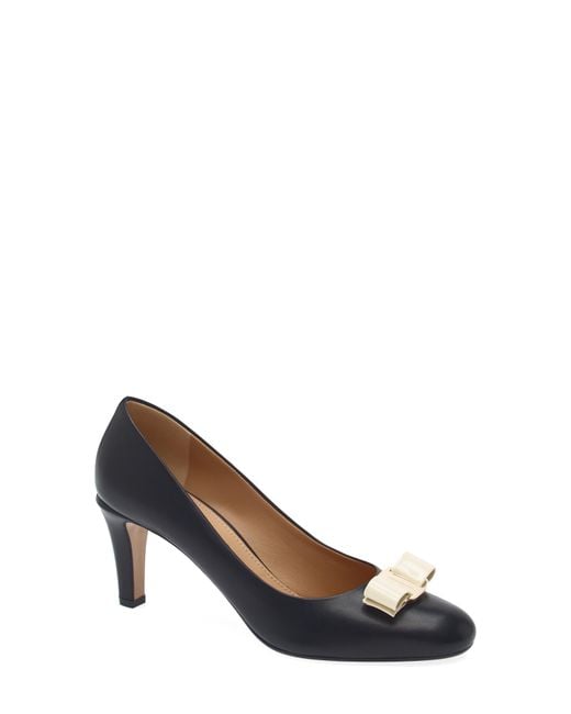 Ferragamo Brown Carla Bow Pump