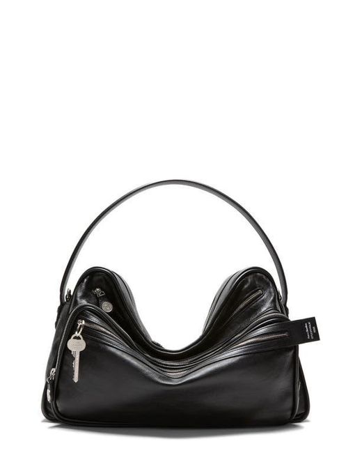 Acne Black Medium Camero Leather Shoulder Bag