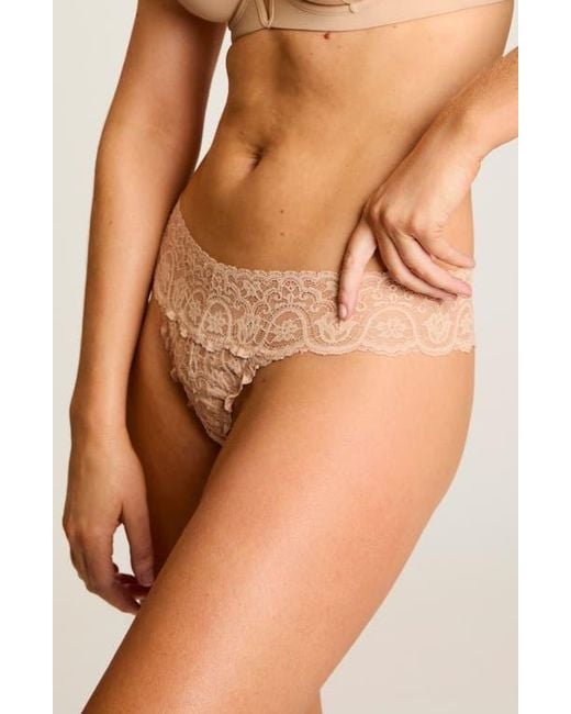 Commando Natural 'Tulip' Lace Thong