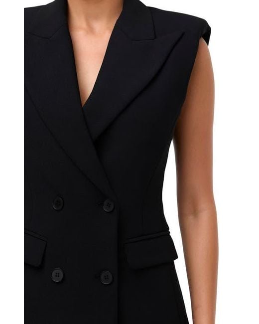 Naked Wardrobe Black Sleeveless Ponte Blazer Vest