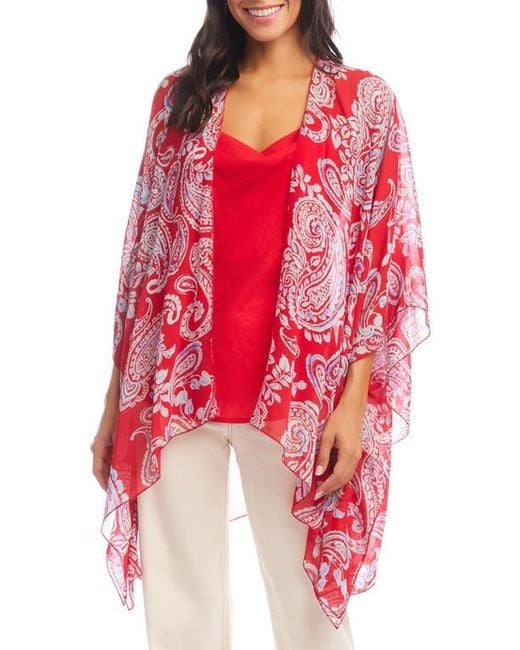 Karen Kane Red Open Front Jacket