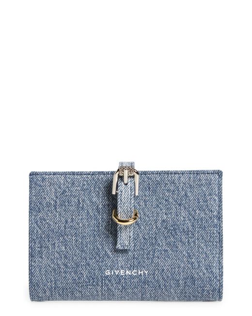 Givenchy Blue Voyou Denim Bifold Wallet