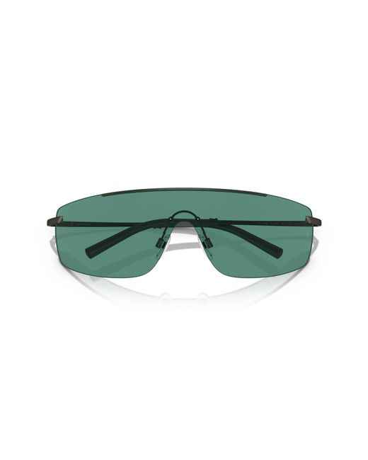 Oliver Peoples Green Roger Federer 138mm Rimless Shield Sunglasses for men