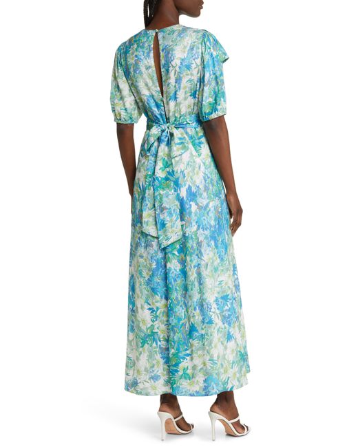 Ted Baker Green Nicciey Floral Puff Sleeve Dress