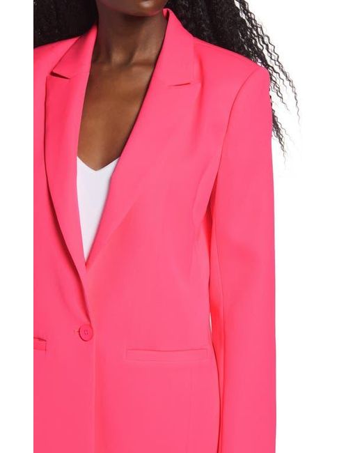 Endless Rose Pink Tailored Single Button Blazer